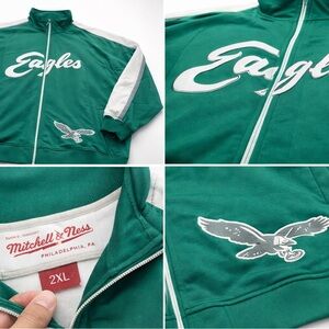 Mitchell & Ness Green Eagles Track Jacket